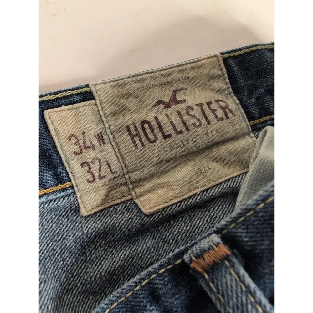 Y2K Hollister Huntington Low Rise Slim Straight 34x32 Men Surf Beach Skate